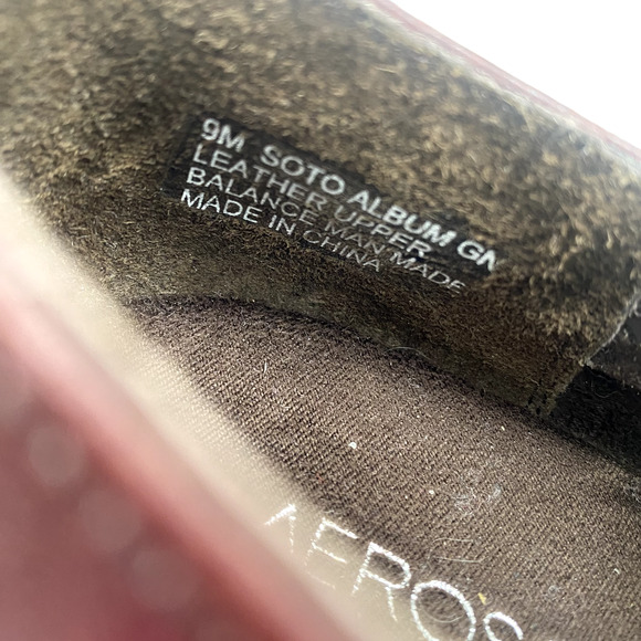 Aerosoles Soto Album Pumps Womens Sz 9 Brown Leather Buckle Whipstitch Cap Toe - Picture 4 of 11